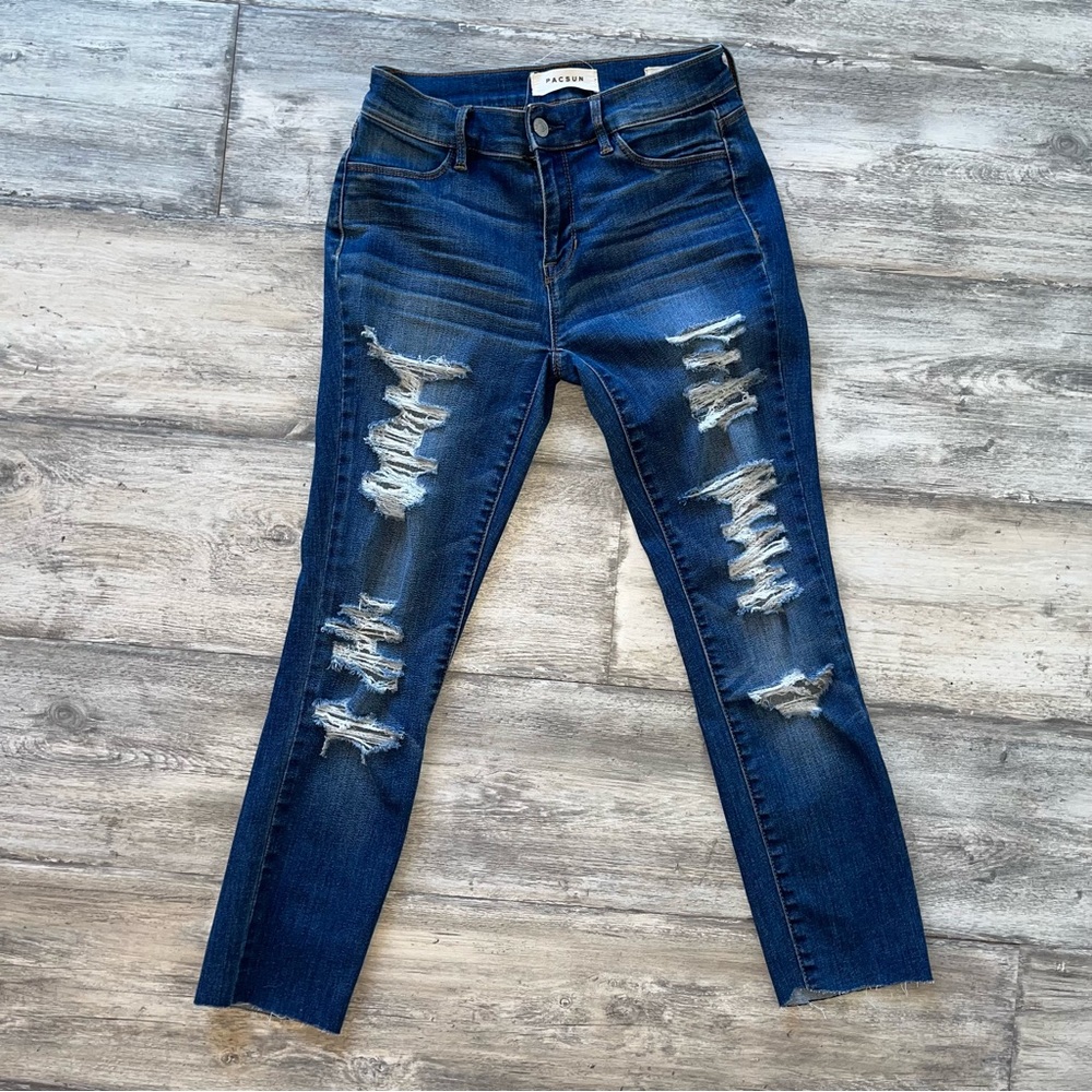 PAC SUN | DISTRESSED | JEGGINGS | SIZE 25 |  NWOT